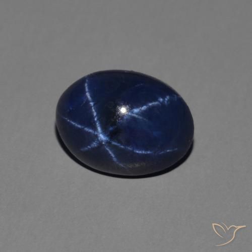 9,17 ctw natürlicher tiefblau Sternsaphir, Oval, Lichtundurchlässig
