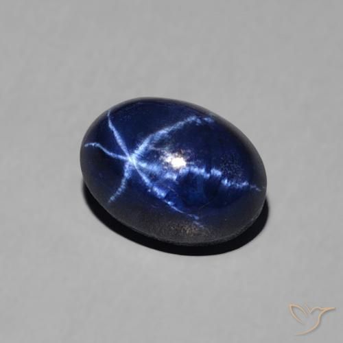 9,17 ctw natürlicher Navy blau Sternsaphir, Oval, Lichtundurchlässig