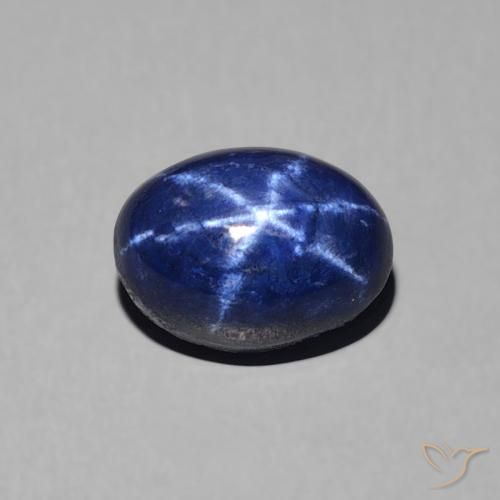 1.52ct Natürlicher dunkelblau Sternsaphir, Oval, Lichtundurchlässig