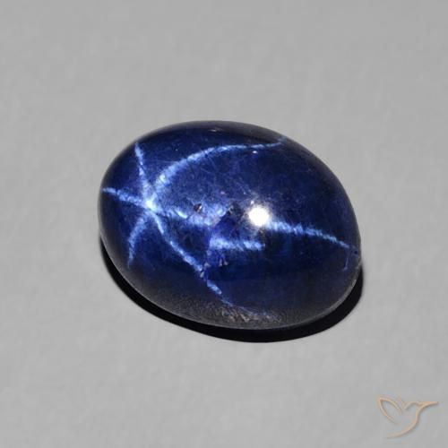 9,17 ctw natürlicher Navy blau Sternsaphir, Oval, Lichtundurchlässig