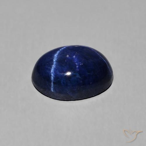 9,17 ctw natürlicher Navy blau Sternsaphir, Oval, Lichtundurchlässig