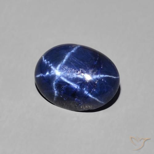 9,17 ctw natürlicher tiefblau Sternsaphir, Oval, Lichtundurchlässig