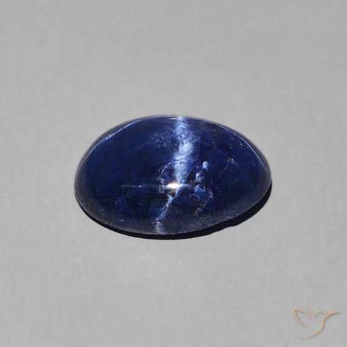 9,17 ctw natürlicher tiefblau Sternsaphir, Oval, Lichtundurchlässig