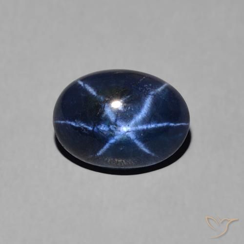 1.57ct Natürlicher dunkelblau Sternsaphir, Oval, Lichtundurchlässig