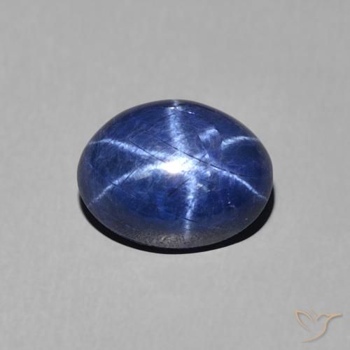 1.89ct Natürlicher tiefblau Sternsaphir, Oval, Lichtundurchlässig