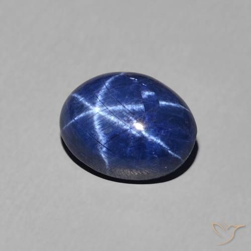 9,17 ctw natürlicher tiefblau Sternsaphir, Oval, Lichtundurchlässig