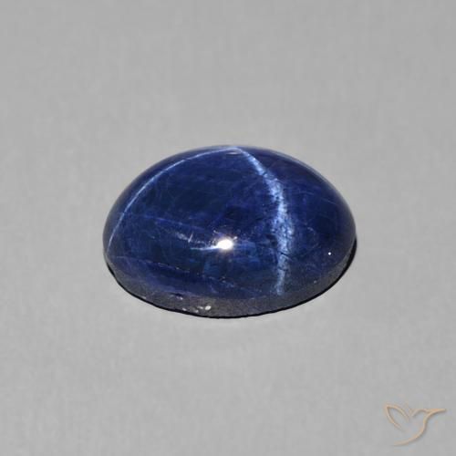 9,17 ctw natürlicher tiefblau Sternsaphir, Oval, Lichtundurchlässig