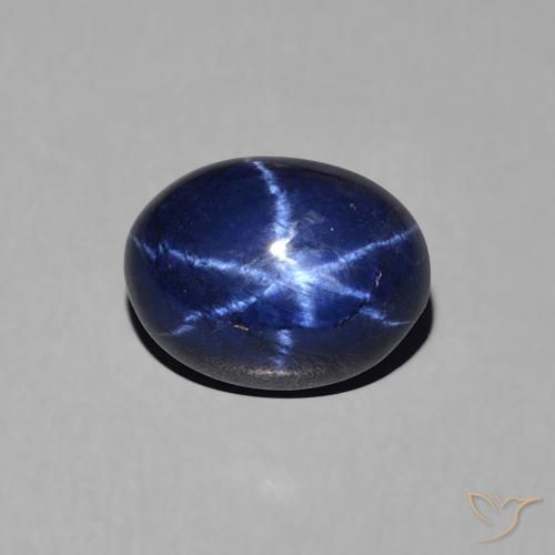 1.88ct Natürlicher Navy blau Sternsaphir, Oval, Lichtundurchlässig