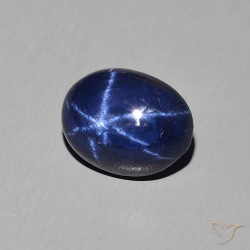 9,17 ctw natürlicher Navy blau Sternsaphir, Oval, Lichtundurchlässig