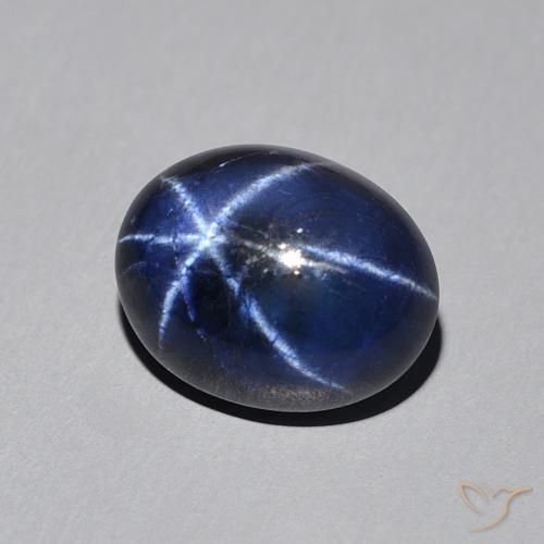 9,17 ctw natürlicher tiefblau Sternsaphir, Oval, Lichtundurchlässig