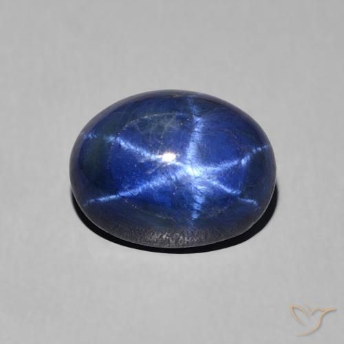 2.76ct Natürlicher Navy blau Sternsaphir, Oval, Lichtundurchlässig