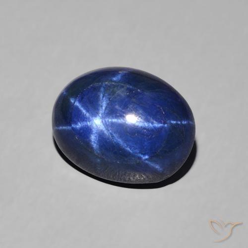 9,17 ctw natürlicher Navy blau Sternsaphir, Oval, Lichtundurchlässig