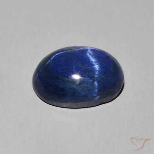 9,17 ctw natürlicher Navy blau Sternsaphir, Oval, Lichtundurchlässig