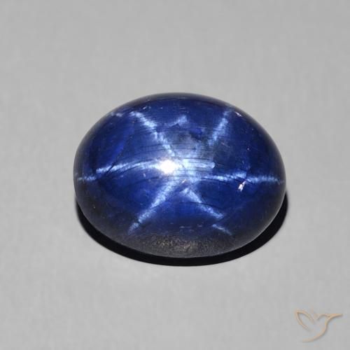 3.65ct Natürlicher tiefblau Sternsaphir, Oval, Lichtundurchlässig