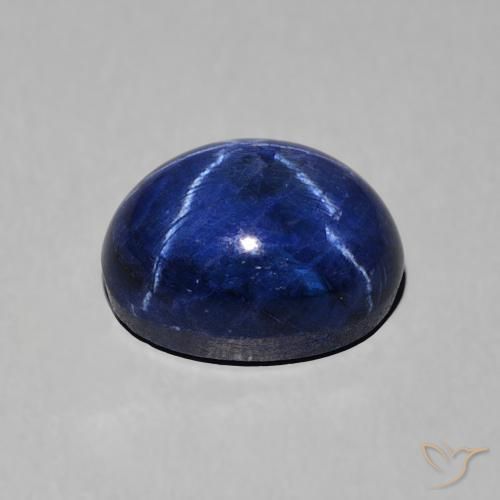 9,17 ctw natürlicher tiefblau Sternsaphir, Oval, Lichtundurchlässig