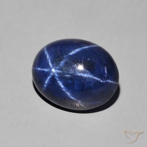 3,39 ctw natürlicher blauer Stern-Saphir, Oval Schliff, Lichtundurchlässig