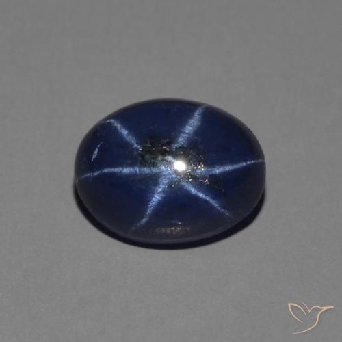 9,17 ctw natürlicher tiefblau Sternsaphir, Oval, Lichtundurchlässig