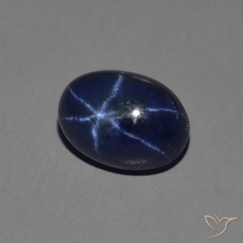 9,17 ctw natürlicher tiefblau Sternsaphir, Oval, Lichtundurchlässig