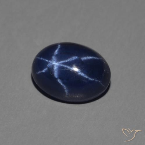 9,17 ctw natürlicher tiefblau Sternsaphir, Oval, Lichtundurchlässig