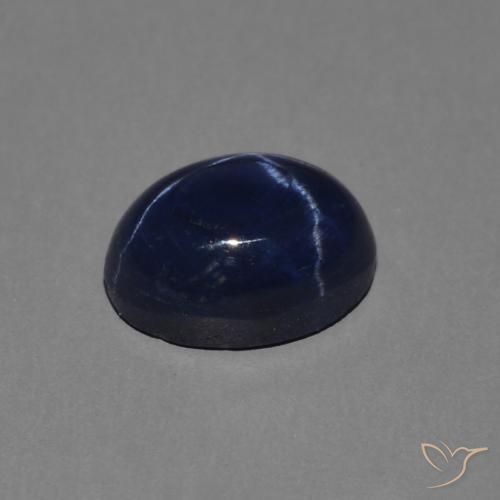 9,17 ctw natürlicher tiefblau Sternsaphir, Oval, Lichtundurchlässig