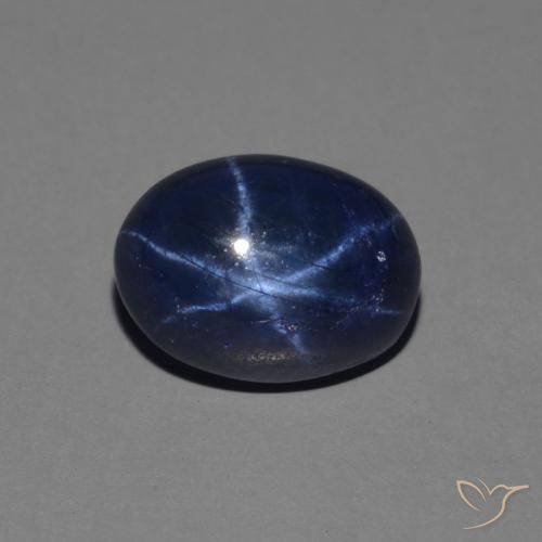 1,79 ctw natürlicher blauer Stern-Saphir, Oval Schliff, Lichtundurchlässig