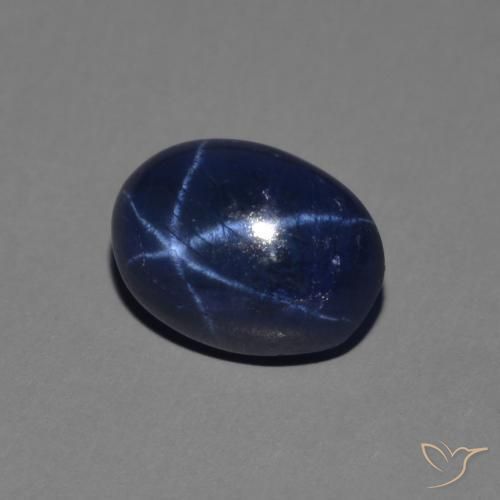 1,79 ctw natürlicher blauer Stern-Saphir, Oval Schliff, Lichtundurchlässig