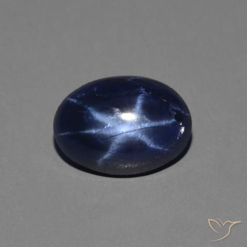 1.39ct Natürlicher tiefblau Sternsaphir, Oval, Lichtundurchlässig