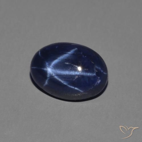 9,17 ctw natürlicher tiefblau Sternsaphir, Oval, Lichtundurchlässig