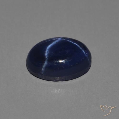 9,17 ctw natürlicher tiefblau Sternsaphir, Oval, Lichtundurchlässig