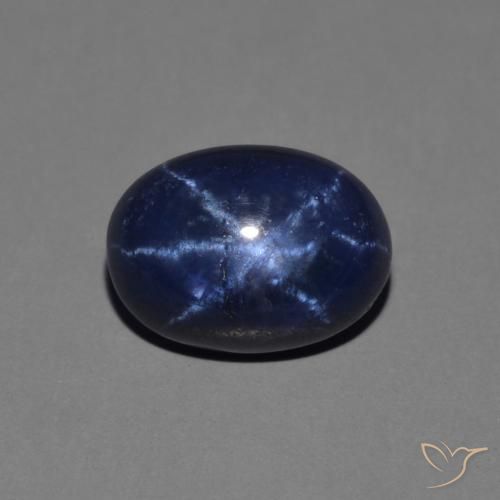 1.64ct Natürlicher dunkelblau Sternsaphir, Oval, Lichtundurchlässig