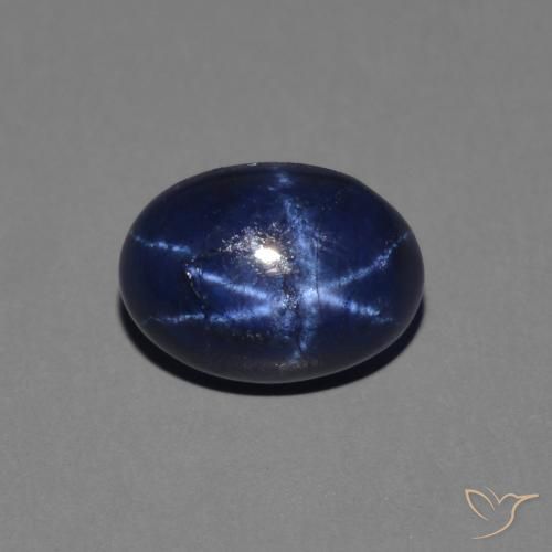 1.45ct Natürlicher tiefblau Sternsaphir, Oval, Lichtundurchlässig