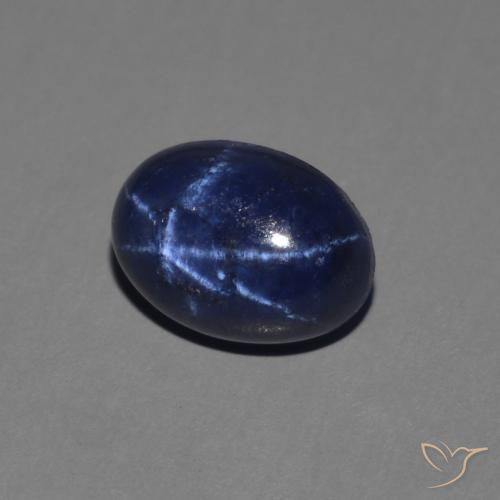 9,17 ctw natürlicher tiefblau Sternsaphir, Oval, Lichtundurchlässig