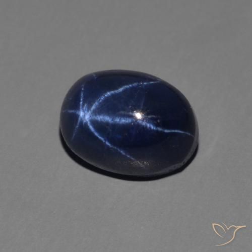 9,17 ctw natürlicher tiefblau Sternsaphir, Oval, Lichtundurchlässig