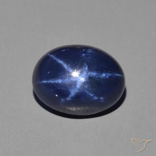 2.44ct Natürlicher dunkelblau Sternsaphir, Oval, Lichtundurchlässig