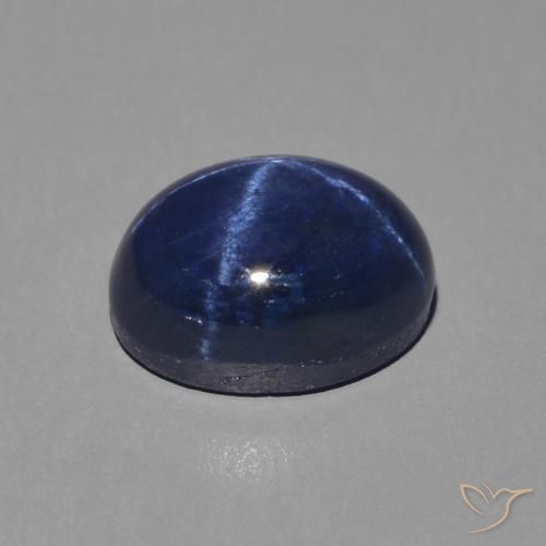 9,17 ctw natürlicher dunkelblau Sternsaphir, Oval, Lichtundurchlässig