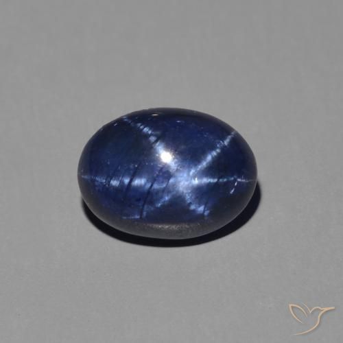 1.47ct Natürlicher tiefblau Sternsaphir, Oval, Lichtundurchlässig