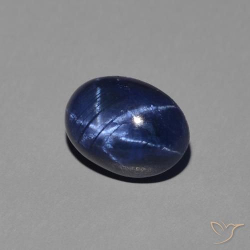 9,17 ctw natürlicher tiefblau Sternsaphir, Oval, Lichtundurchlässig
