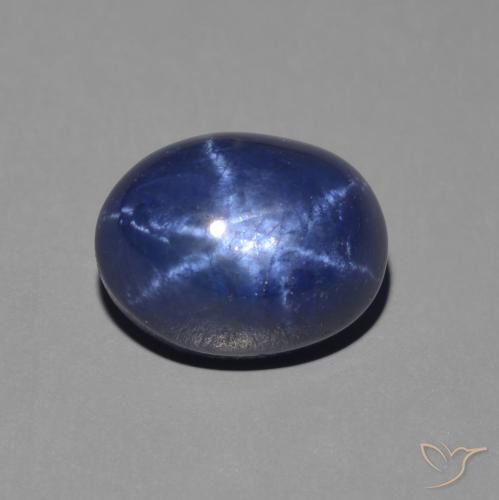 2.50ct Natürlicher tiefblau Sternsaphir, Oval, Lichtundurchlässig