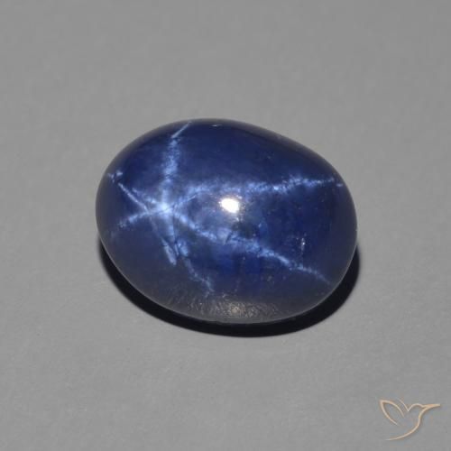 9,17 ctw natürlicher tiefblau Sternsaphir, Oval, Lichtundurchlässig