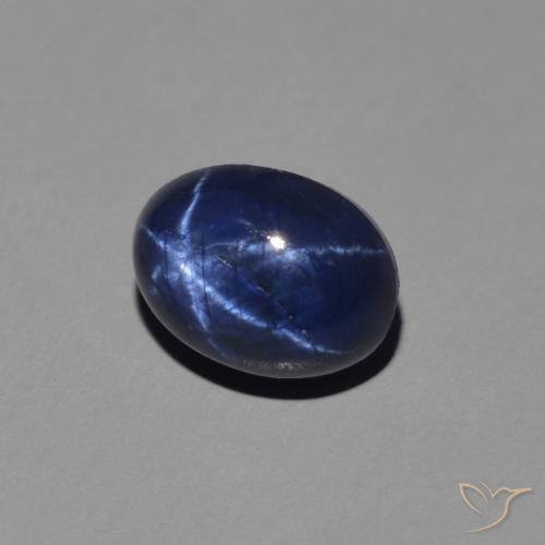 9,17 ctw natürlicher dunkelblau Sternsaphir, Oval, Lichtundurchlässig