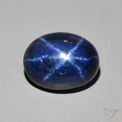 3.22ct Natürlicher dunkelblau Sternsaphir, Oval, Lichtundurchlässig