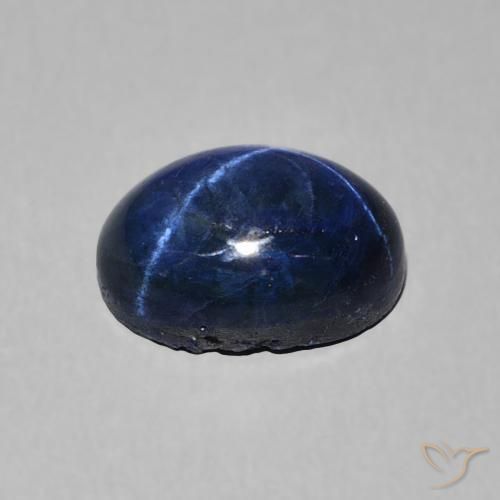 9,17 ctw natürlicher dunkelblau Sternsaphir, Oval, Lichtundurchlässig