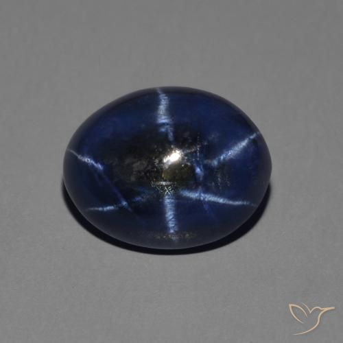 2.89ct Natürlicher dunkelblau Sternsaphir, Oval, Lichtundurchlässig
