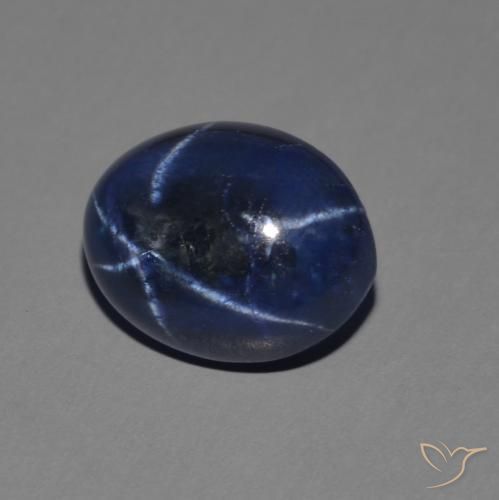 9,17 ctw natürlicher dunkelblau Sternsaphir, Oval, Lichtundurchlässig