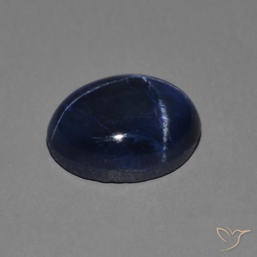 9,17 ctw natürlicher dunkelblau Sternsaphir, Oval, Lichtundurchlässig