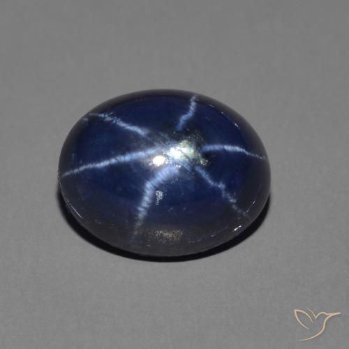 3.60ct Natürlicher Navy blau Sternsaphir, Oval, Lichtundurchlässig