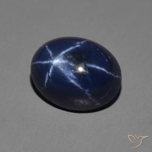 9,17 ctw natürlicher Navy blau Sternsaphir, Oval, Lichtundurchlässig