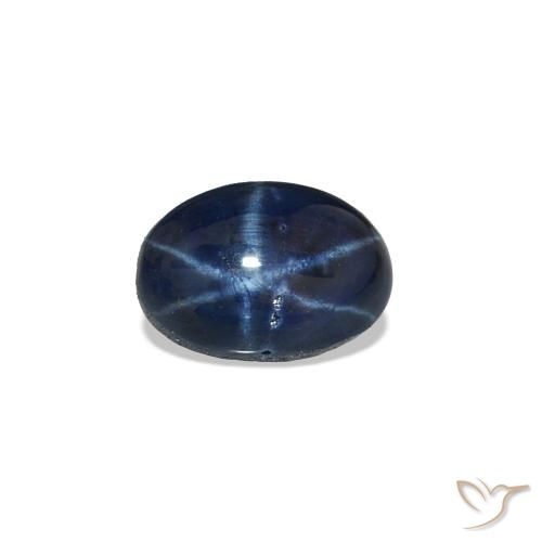 0.61ct Tiefes Marineblau Sternsaphir, Oval, Lichtundurchlässig