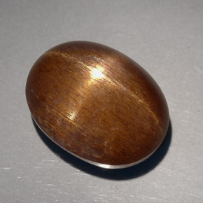 23,68 ctw natürlicher brauner Stern-Sonnenstein, Oval Schliff, Lichtundurchlässig