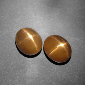  ct natürliche brauner Stern-Sonnenstein-Edelsteine, Oval Schliff, Lichtundurchlässig